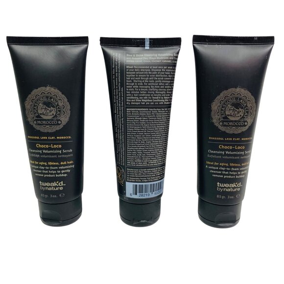 3 Pack Tweakd By Nature Choco-Loco Cleansing Volumizing Scrub 3 Oz - Picture 3 of 3